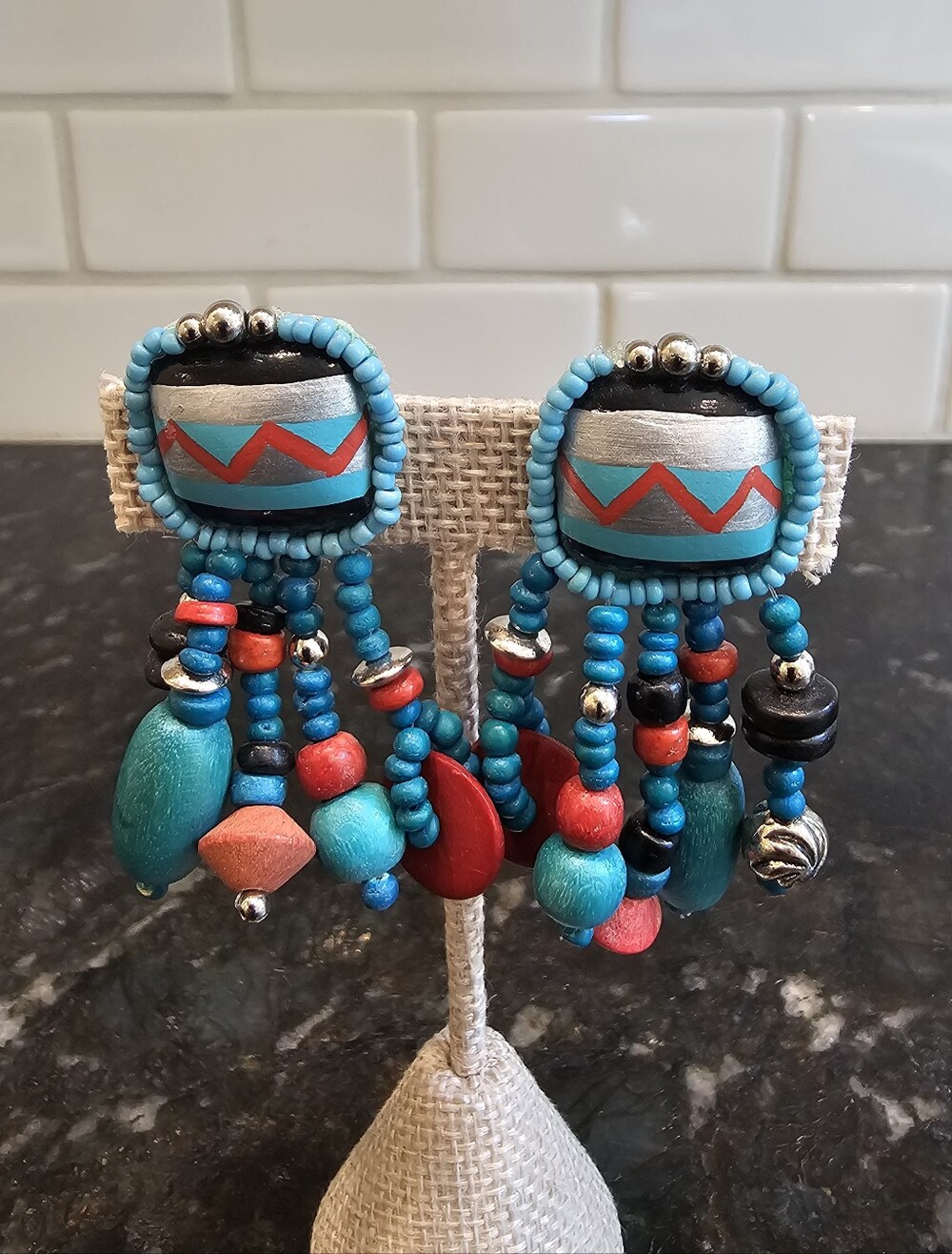 Wood Dangle Earings
